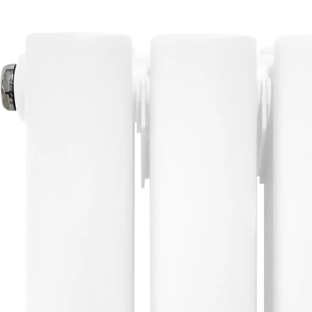 Monster Shop 3340 BTU White Oval Mirror Radiator and Valves 1800 x 380mm Image 4