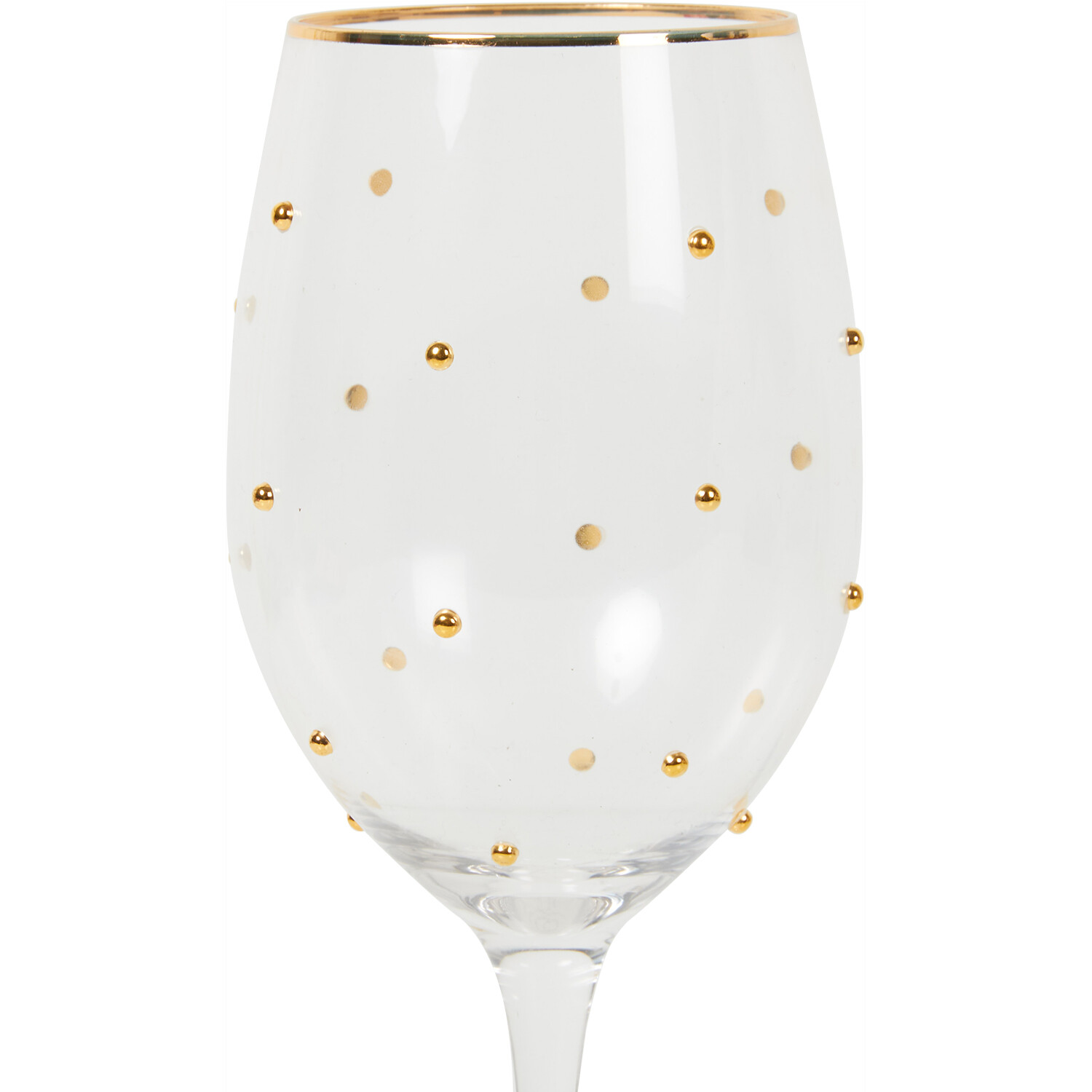 Gold Decor Wine Glass with Gold Rim 560ml - Gold Image 3