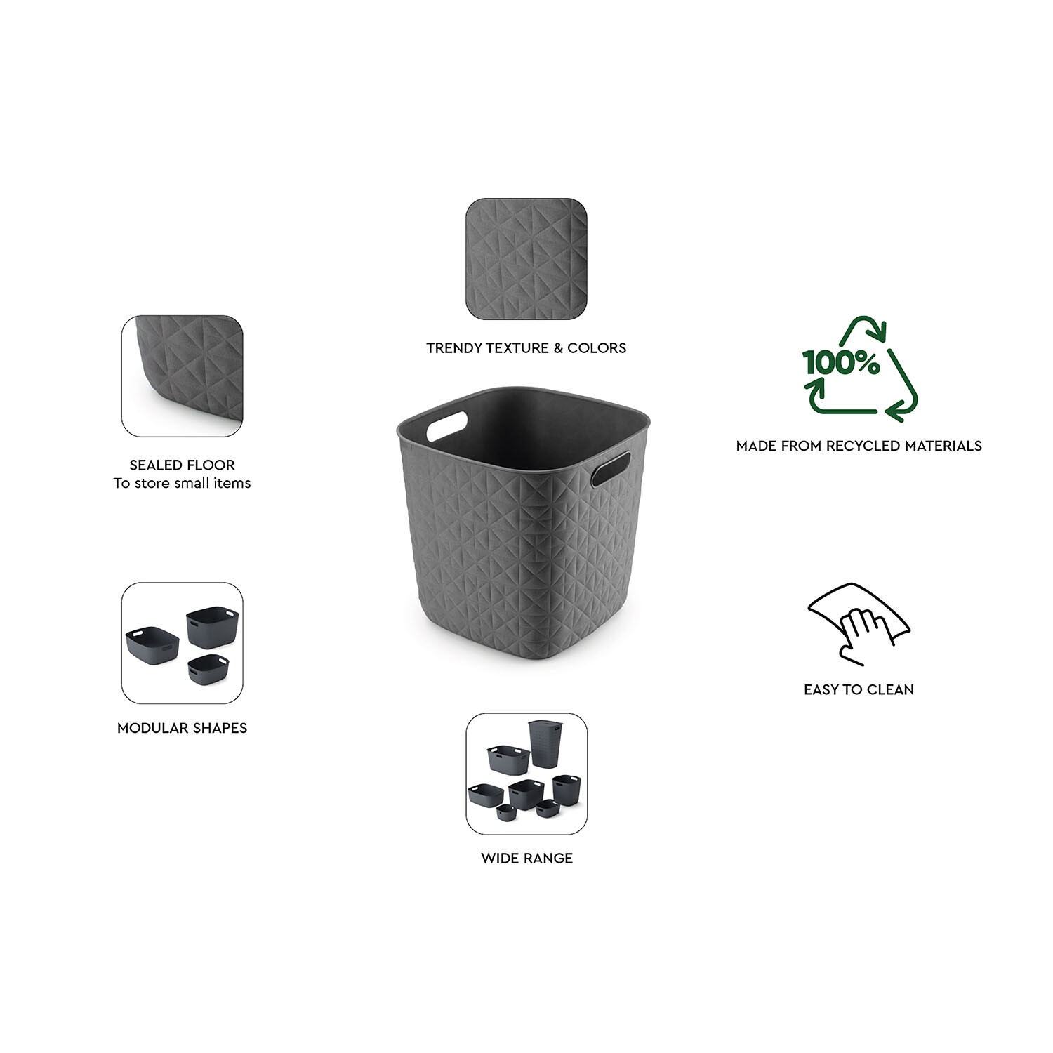 Curver Softex 15L Cube Storage Basket Image 6