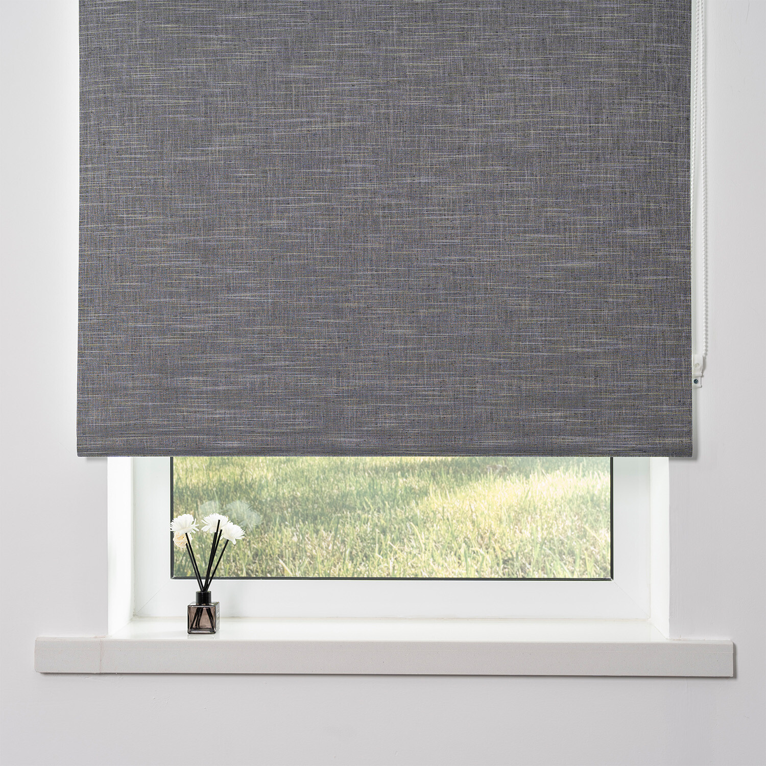 Blackout Textured Blind - Charcoal / 60cm Image 3