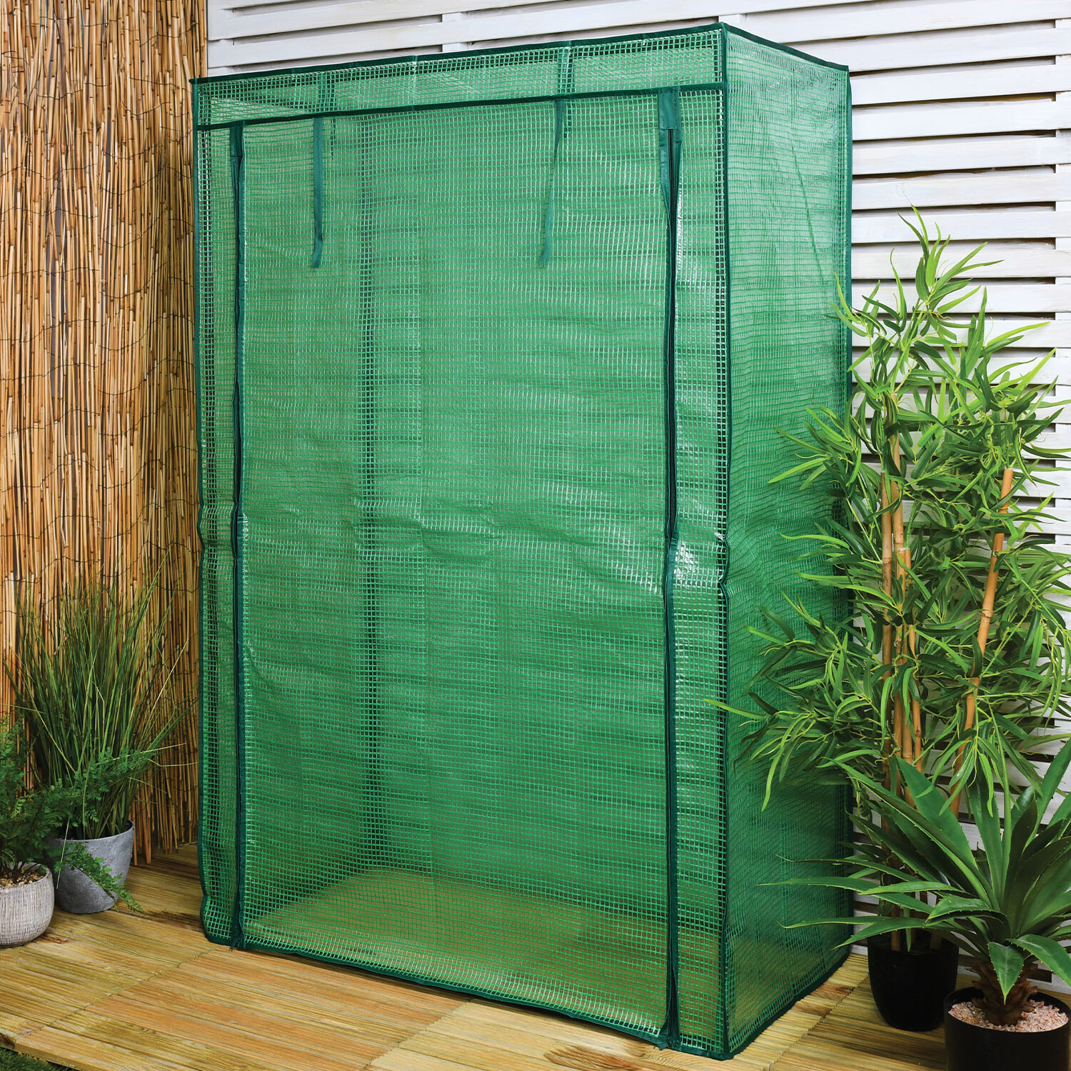 Tomato Greenhouse with Mesh Cover - Green Image 2