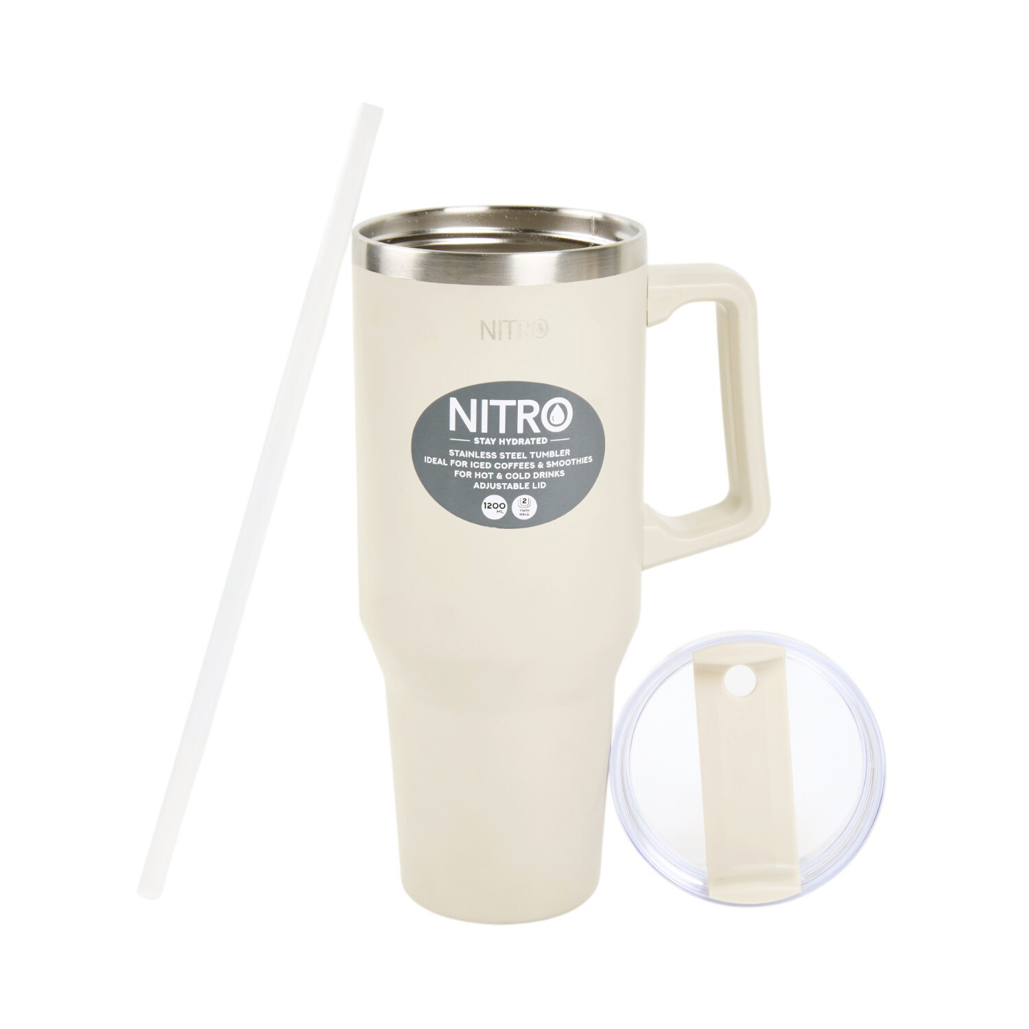 Nitro Neutrals Stainless Steel Vacuum Tumbler Image 5