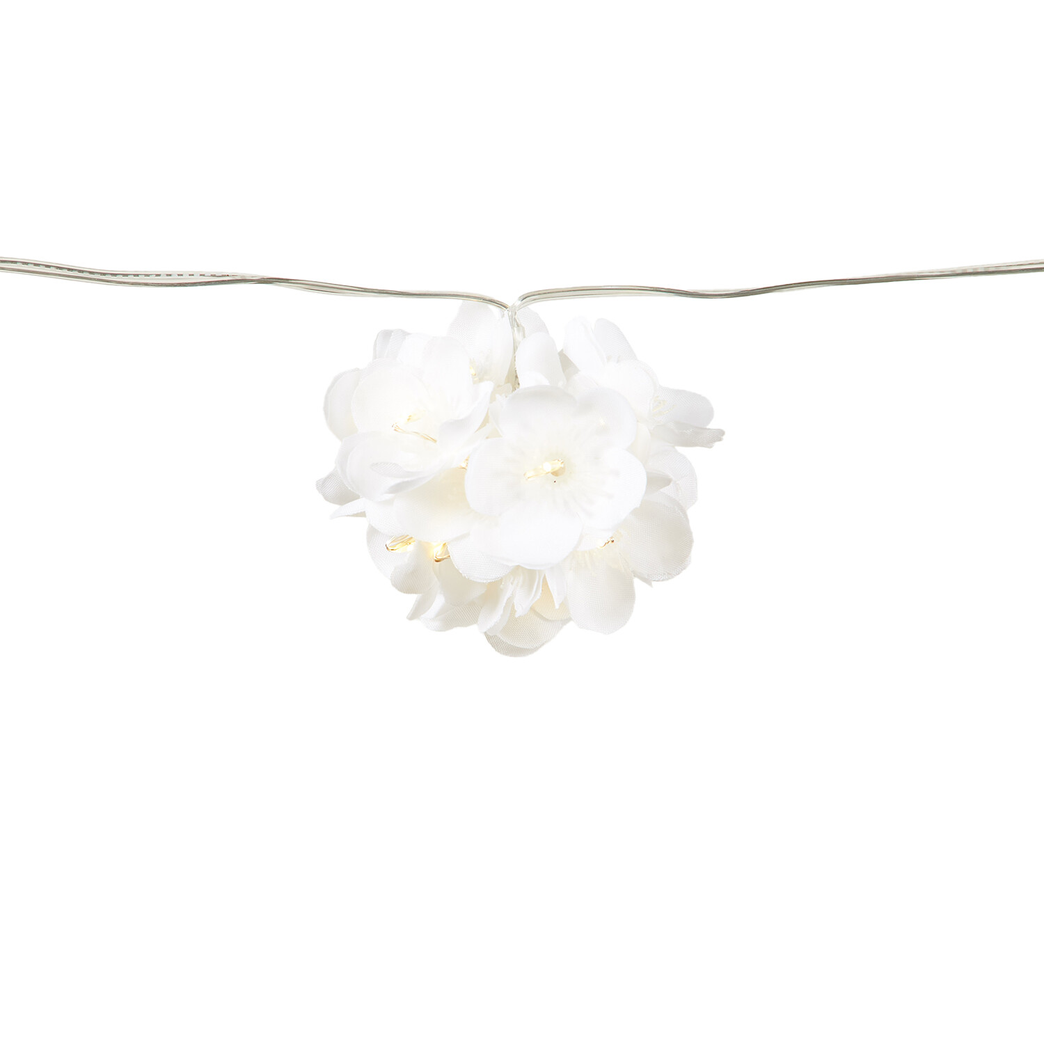 10 Solar Flower Bouquet String Lights - White Image 5