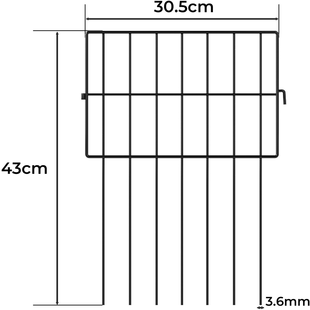 Levede Metal Animal Barrier Garden Fence 43 x 30.5cm 25 Pack Image 9