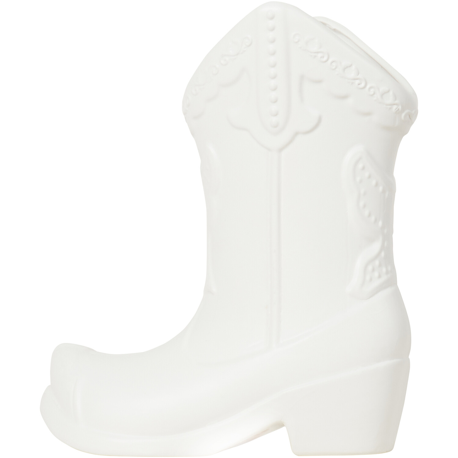 Cowboy Boot Vase 26cm - White Image 3