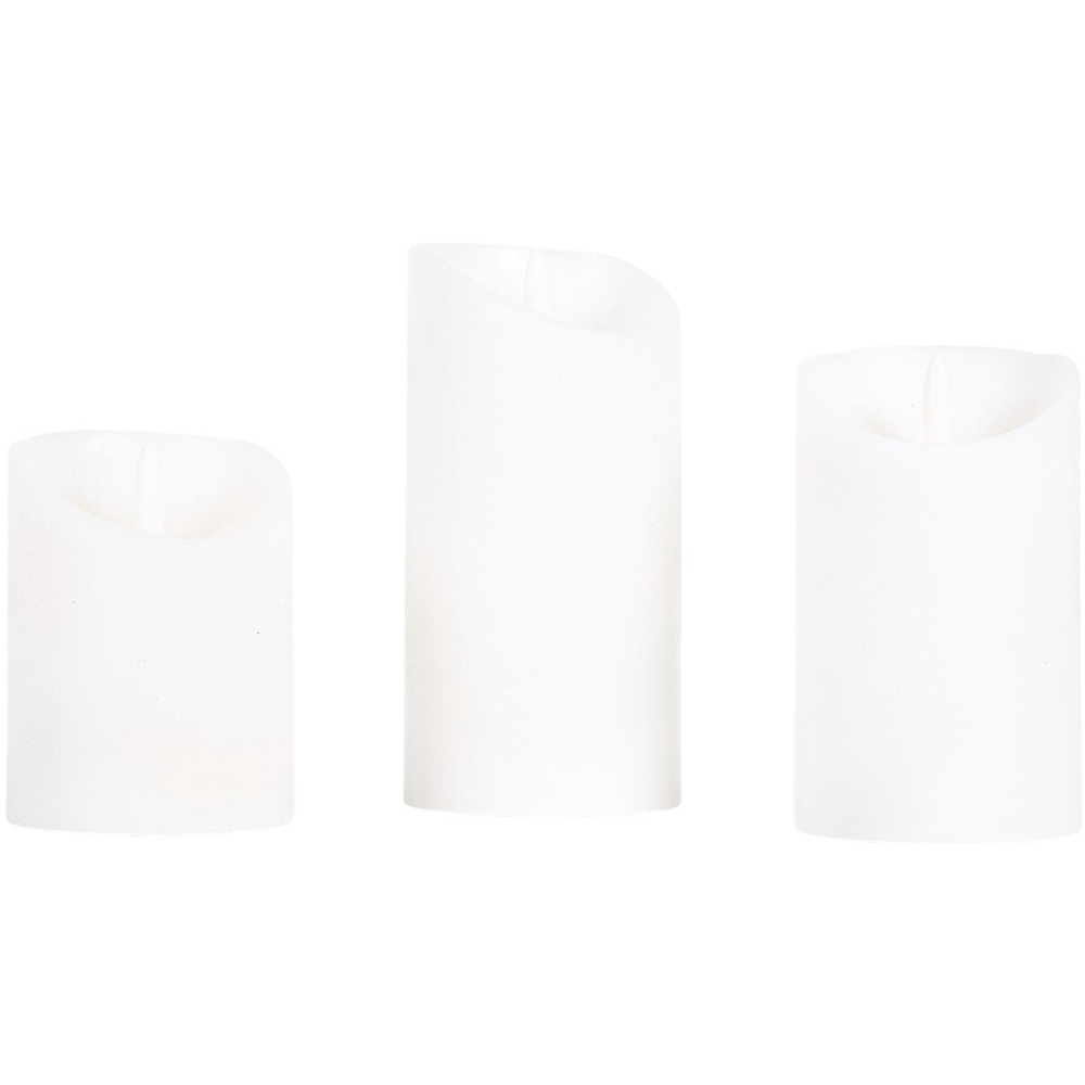 Set of 3 Cosy Cotton Fragranced LED Candles - White Image 2