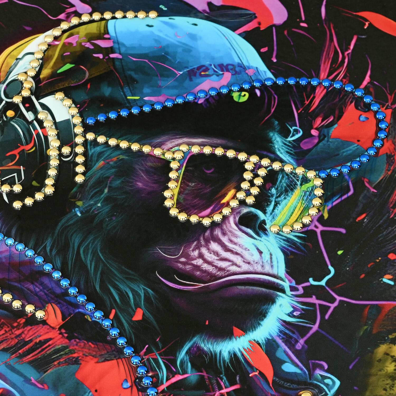 Bright Monkey Music Framed Canvas Image 7