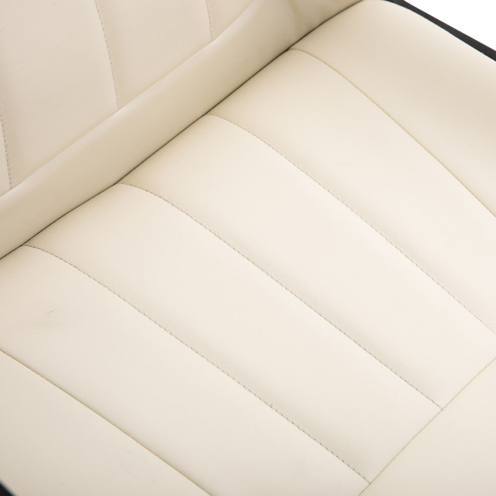 Portland Cream PU Leather Swivel Desk Office Chair Image 3