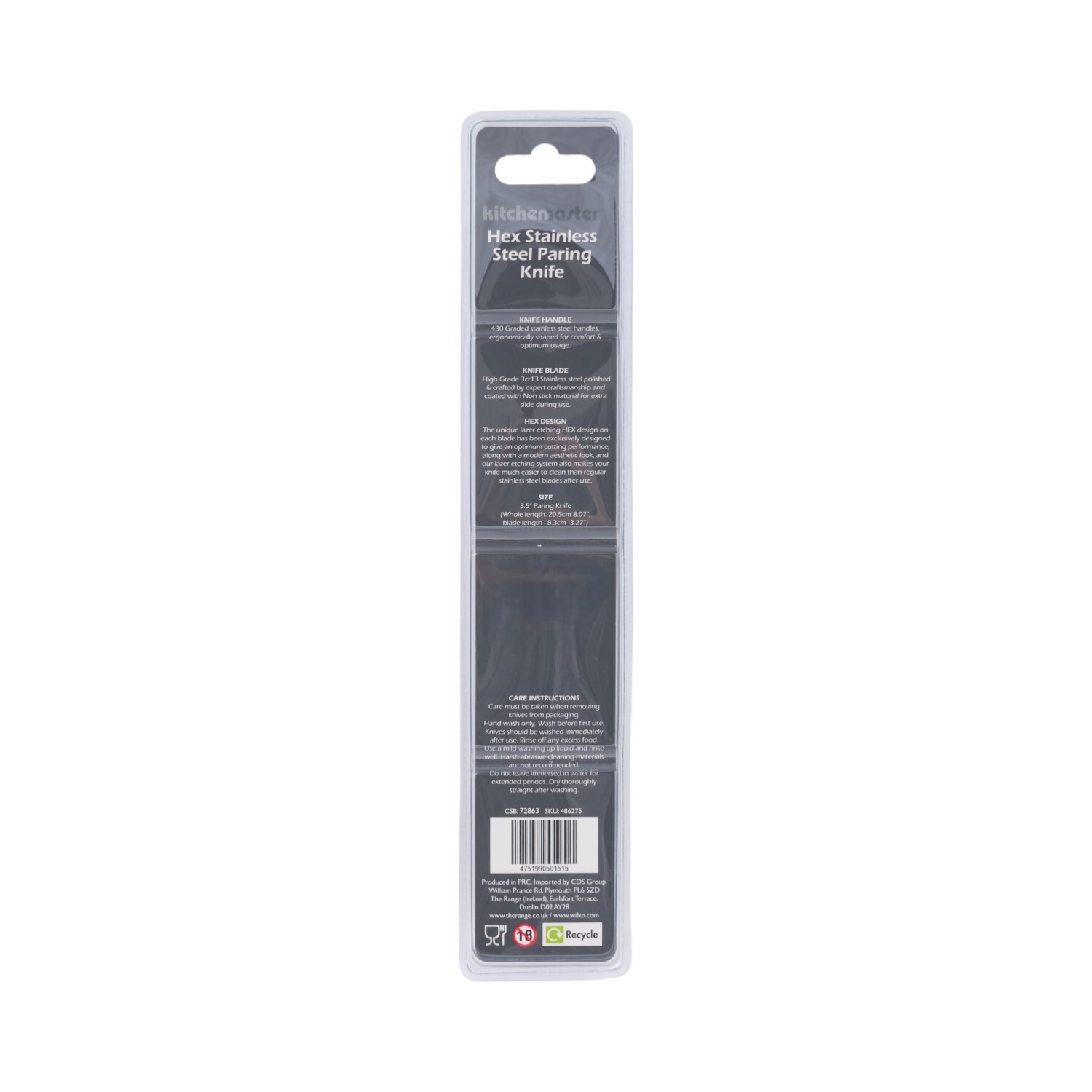 Kitchen Master Hex Stainless Steel Paring Knife Image 2