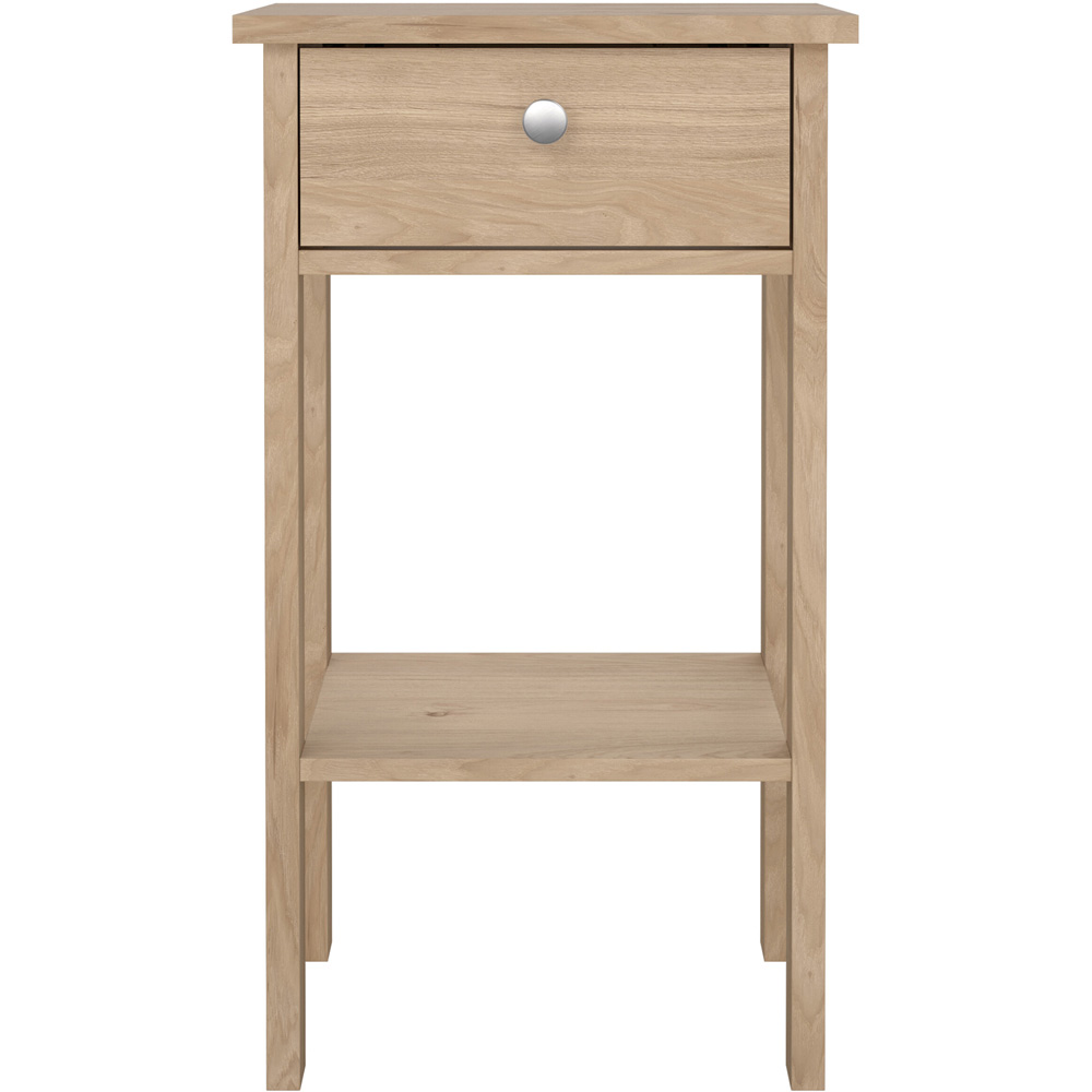 Furniture To Go Madrid Jackson Hickory Oak Single Drawer Bedside Table Image 2