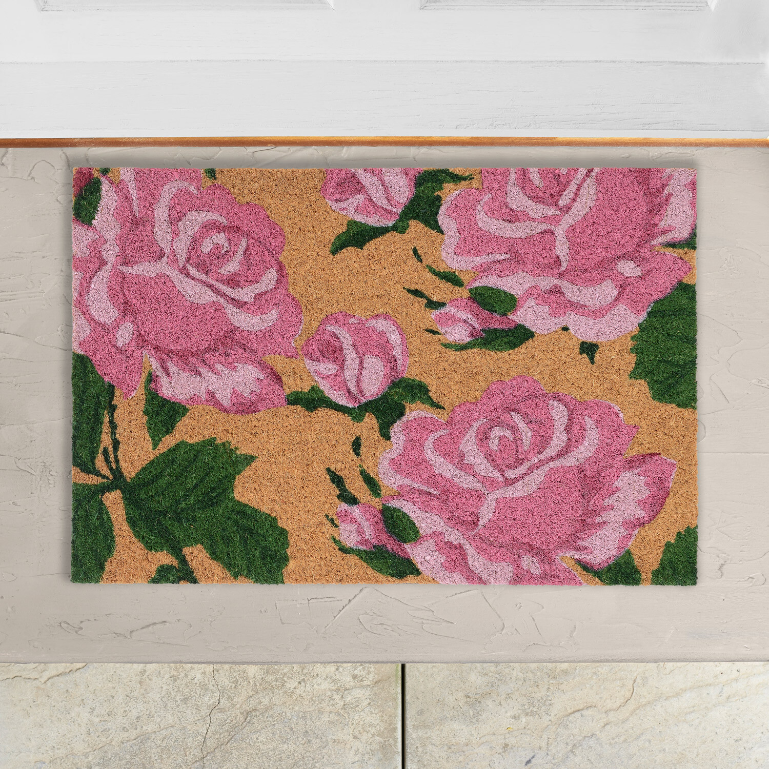 Floral Printed Coir Mat Image 2