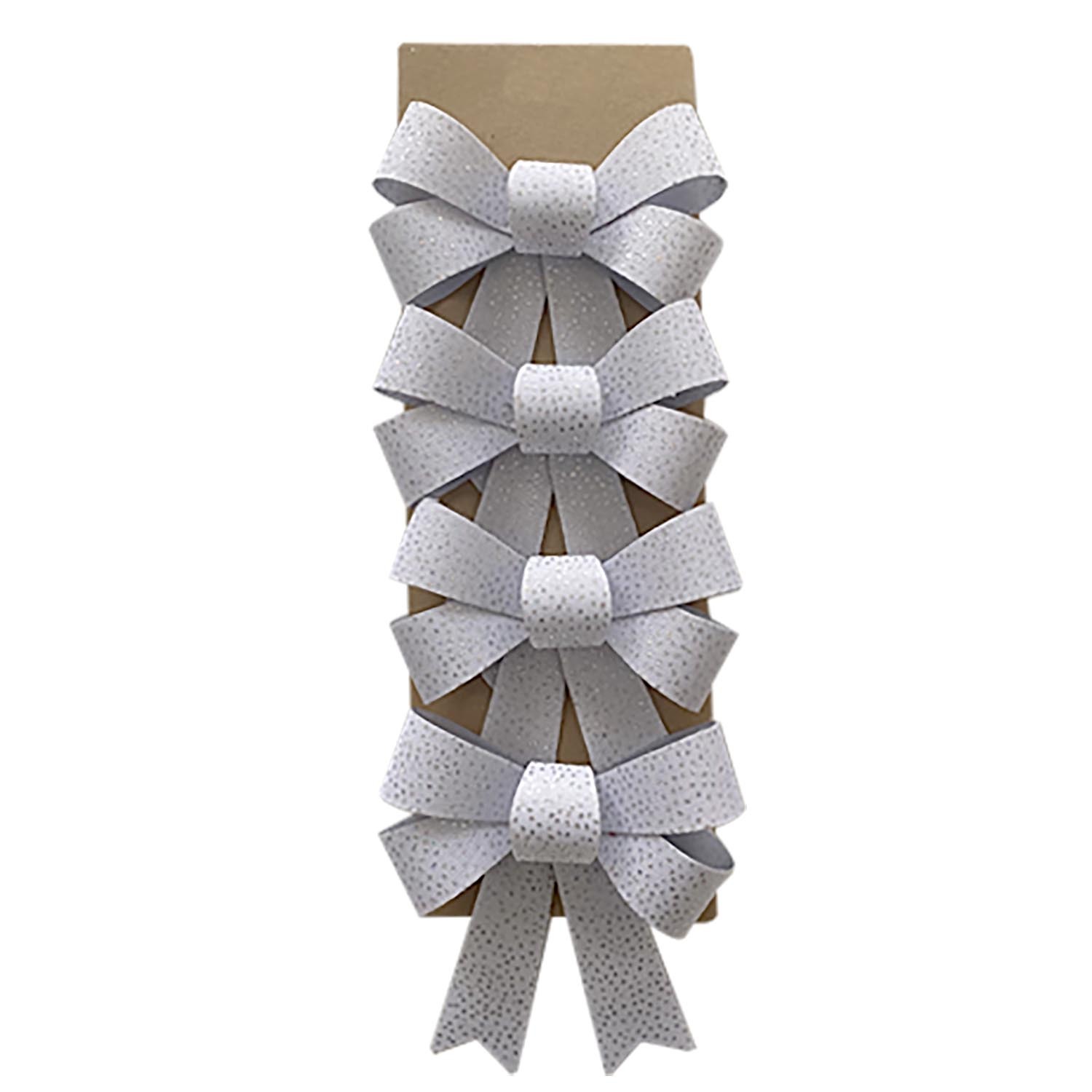 Set of 4 Bows - Silver Image