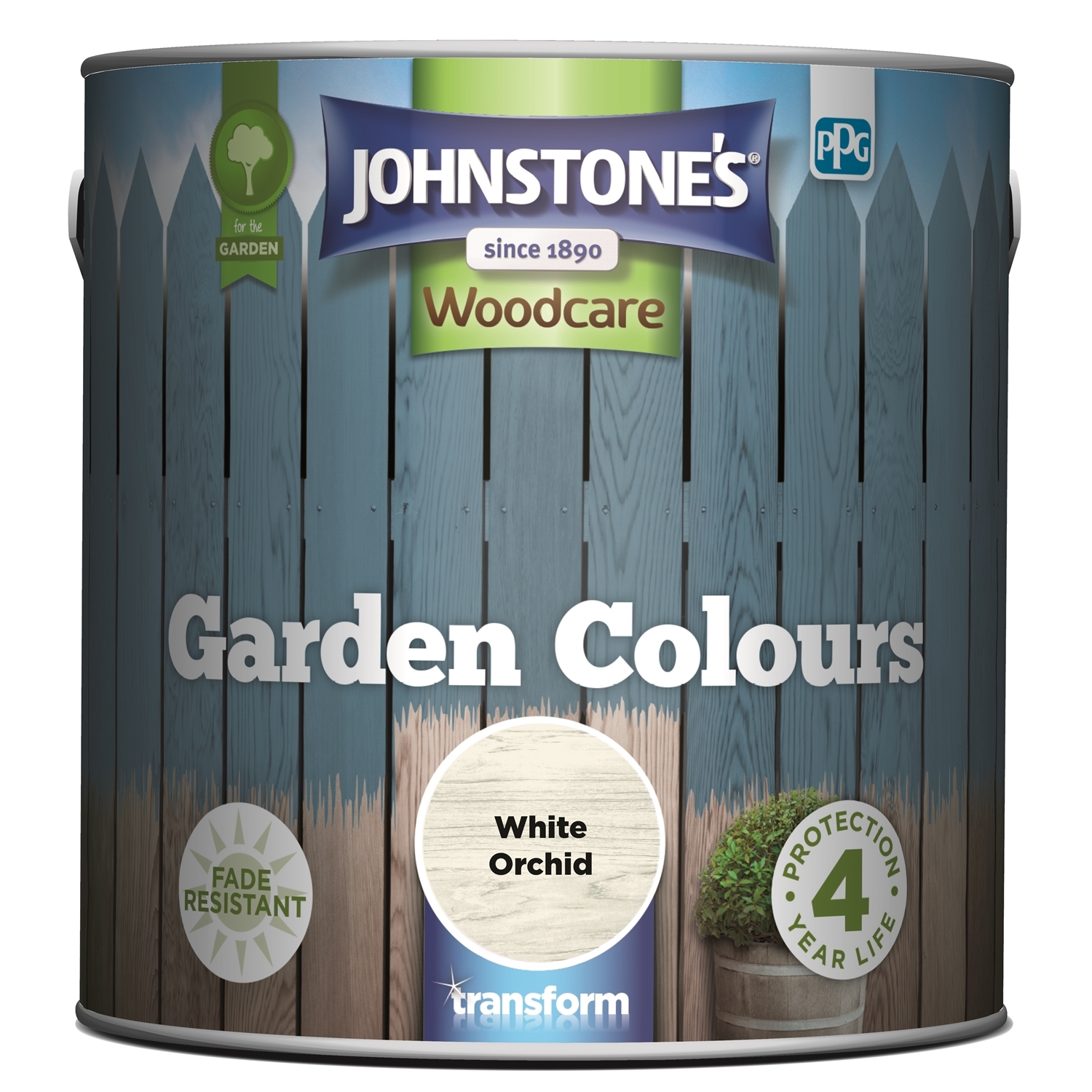 Johnstone's Woodcare Garden Colours White Orchid Paint  2.5L Image 2