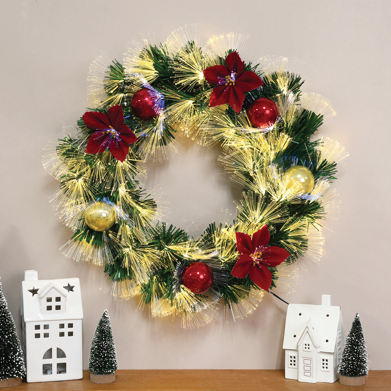 Fibre Optic Wreath 60cm Image 2