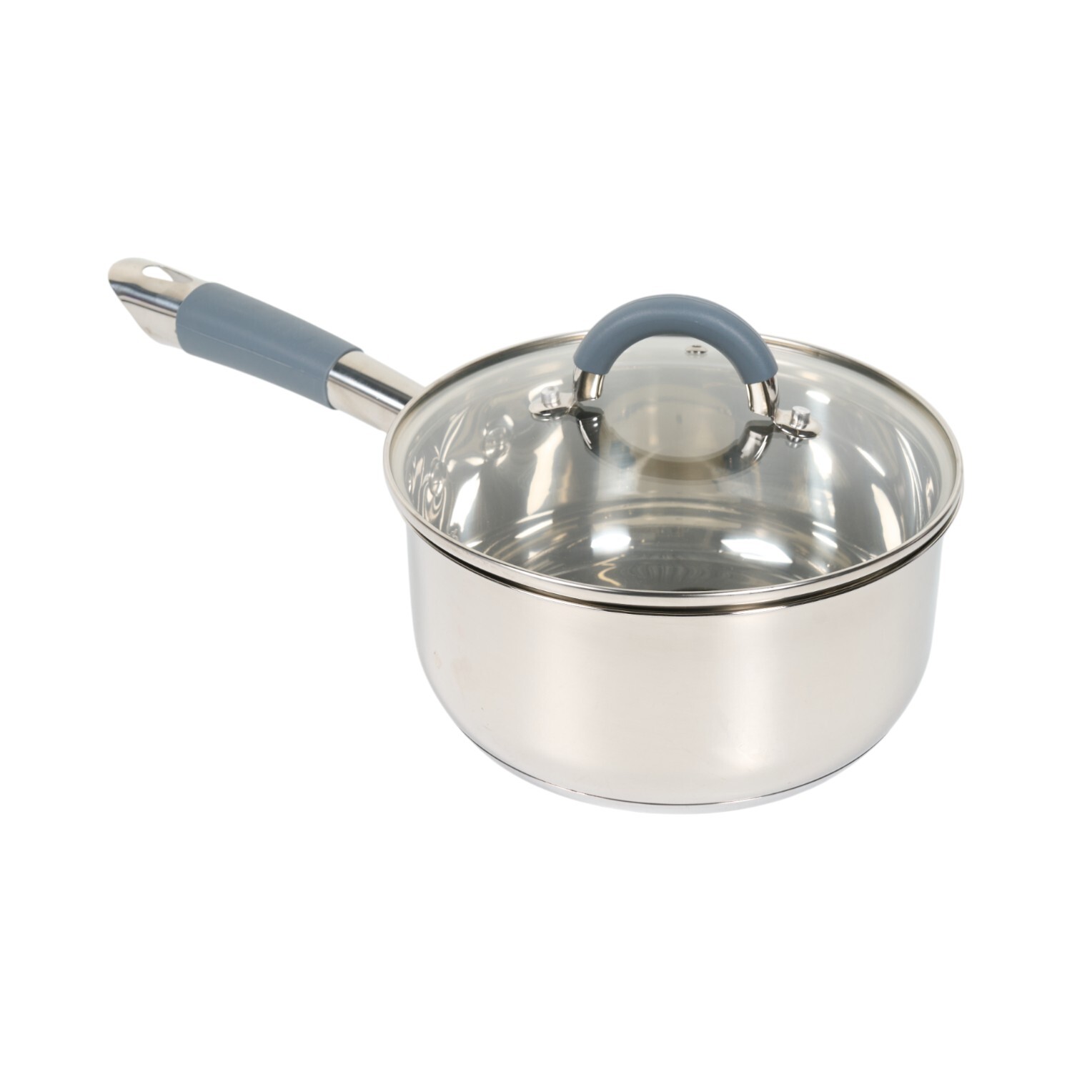 Salter 20cm Saucepan with Lid Silver Image 3