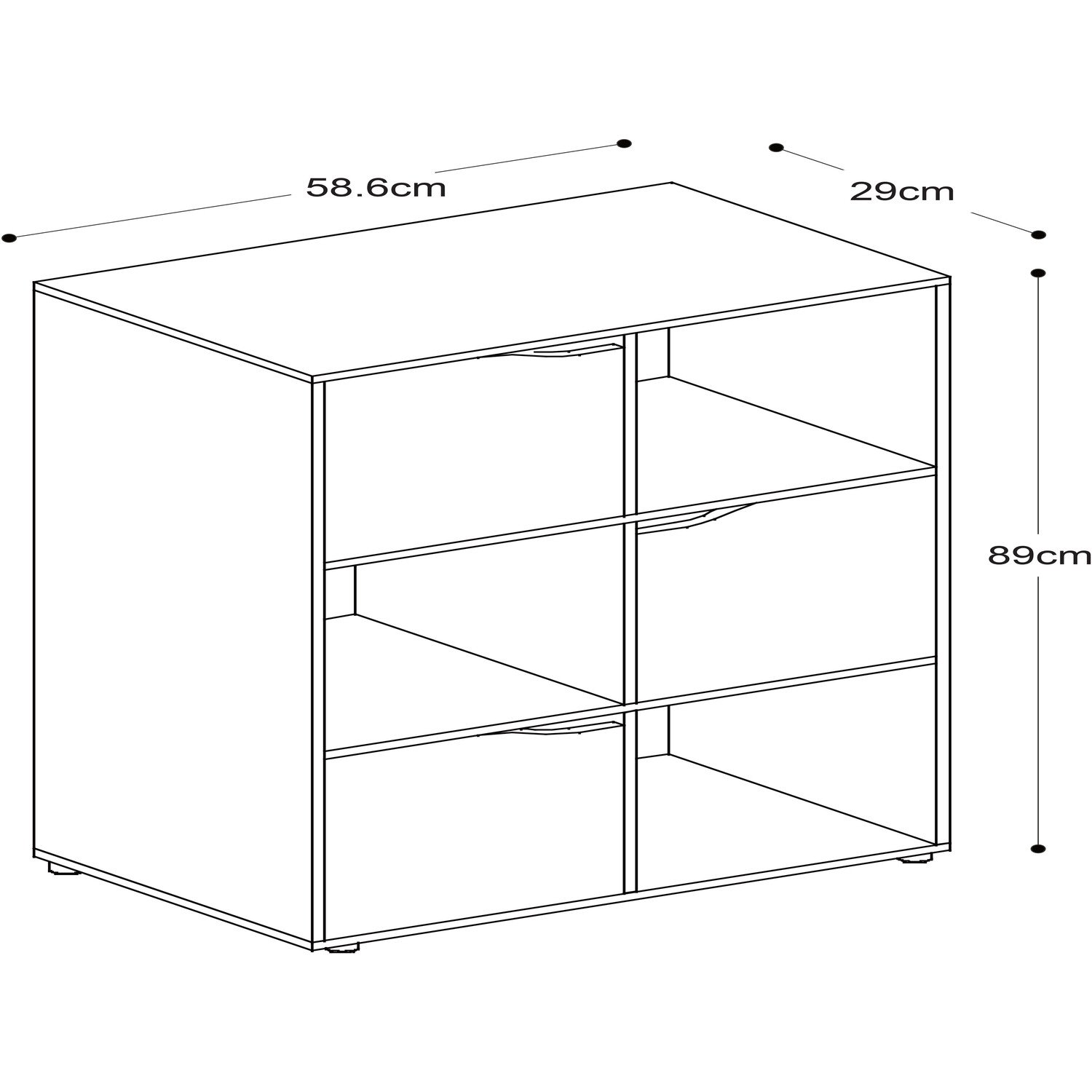 Saturn 6 Compartment Brown and White Cube Storage Shelving Unit Image 5