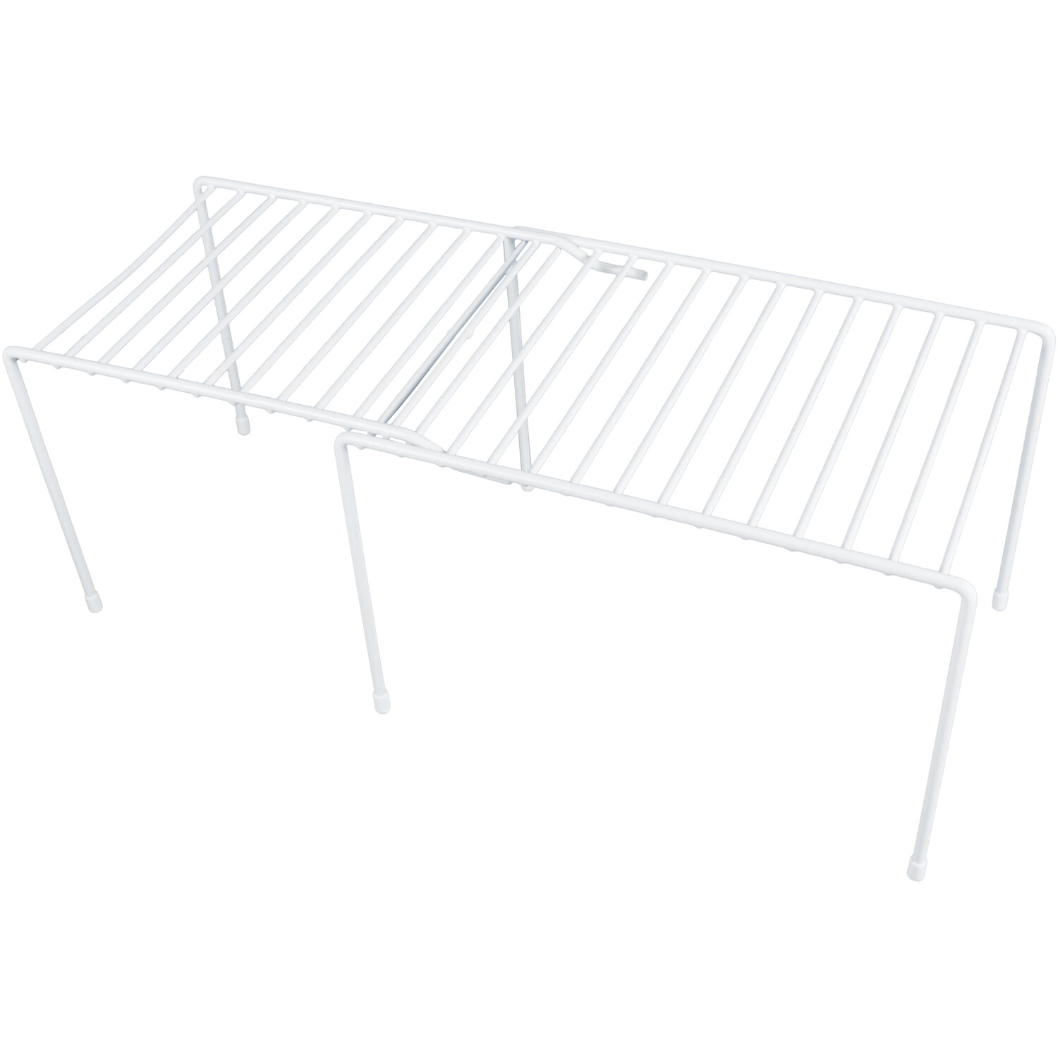 White Metal Extendable Shelf Rack - White Image 5