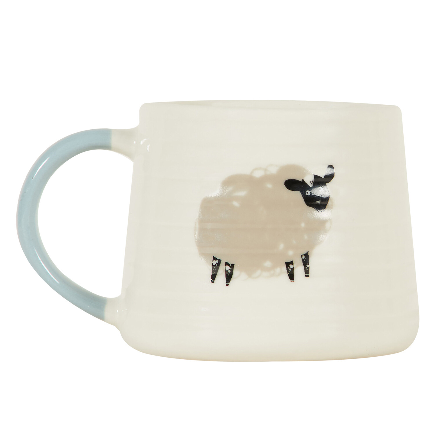 Highland Flock Ribbed Sheep Mug with Colour Handle - Multicolour Image 2