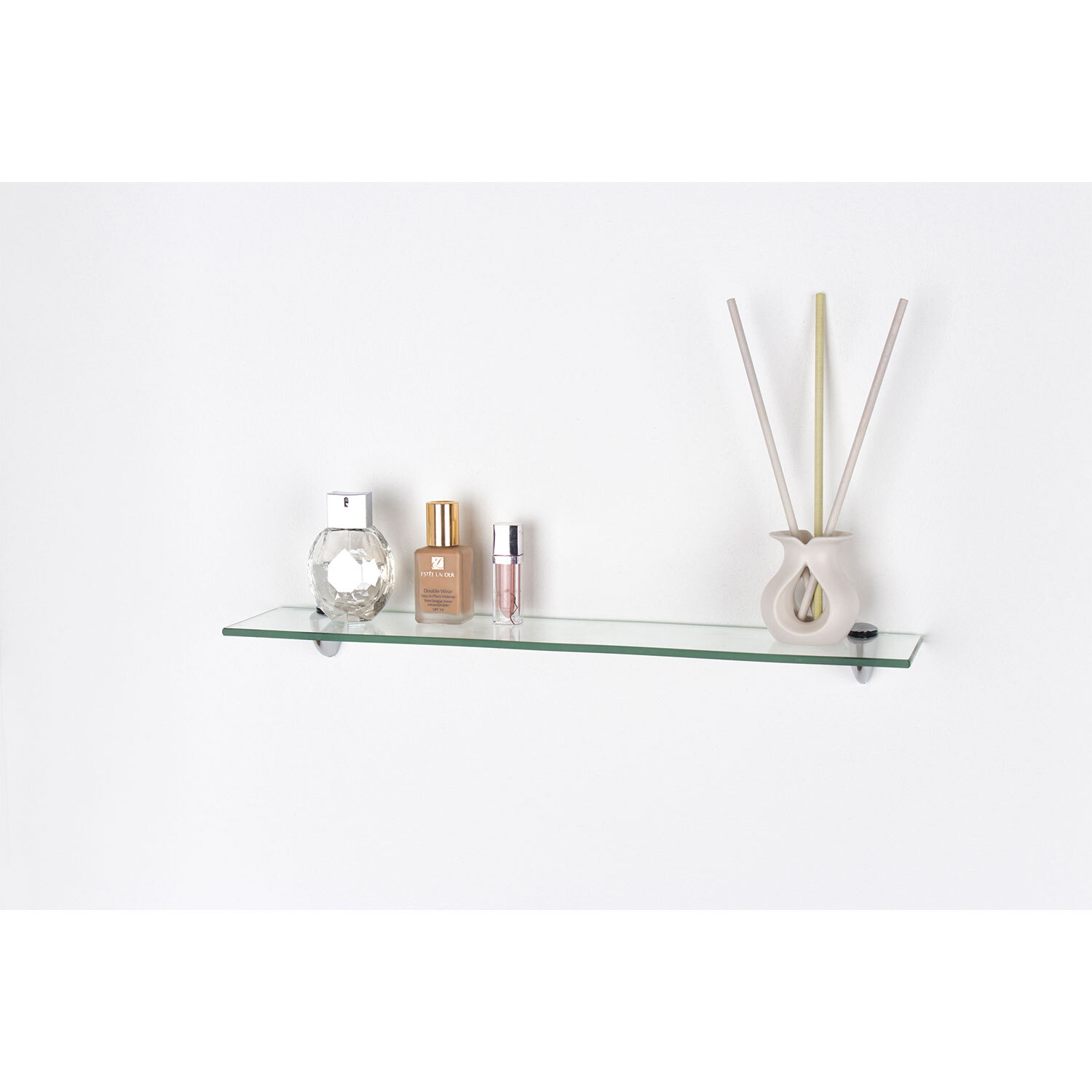 50cm Glass Floating Shelf Kit Image 2