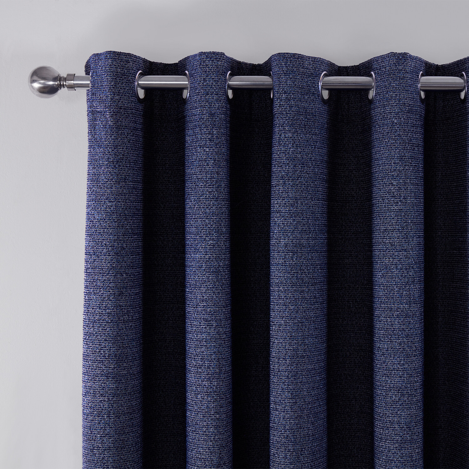 Crofton Eyelet Curtain - Navy / 183cm / 168cm Image 3