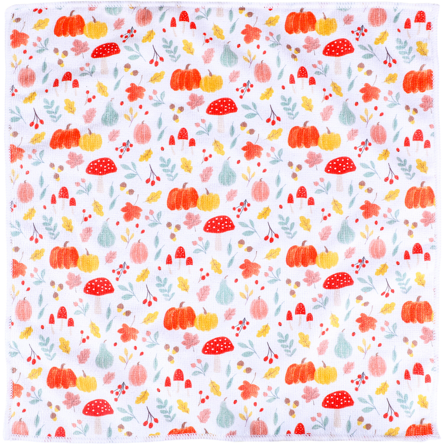Pack of 3 Autumn Pumpkin Microfibre Cloths White Image 2