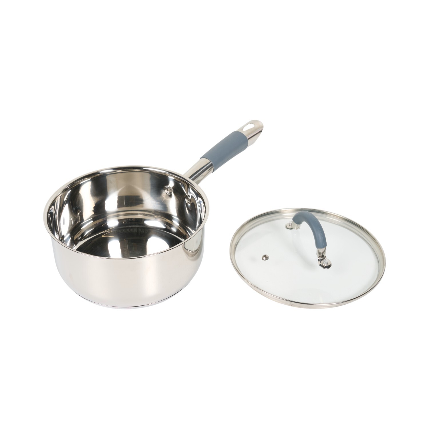 Salter 20cm Saucepan with Lid Silver Image 4