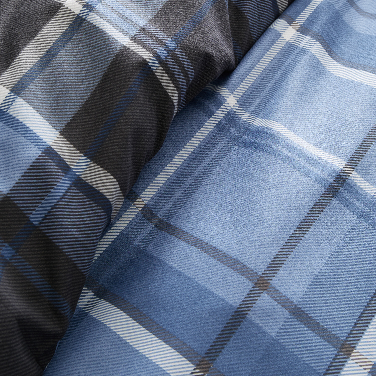 My Home Brodie Check Duvet Cover and Pillowcase Set - Navy / Single Image 3