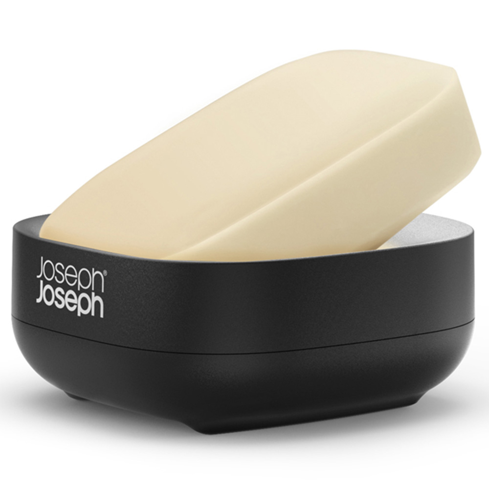Joseph Joseph Slim Black Compact Soap Dish Image 4