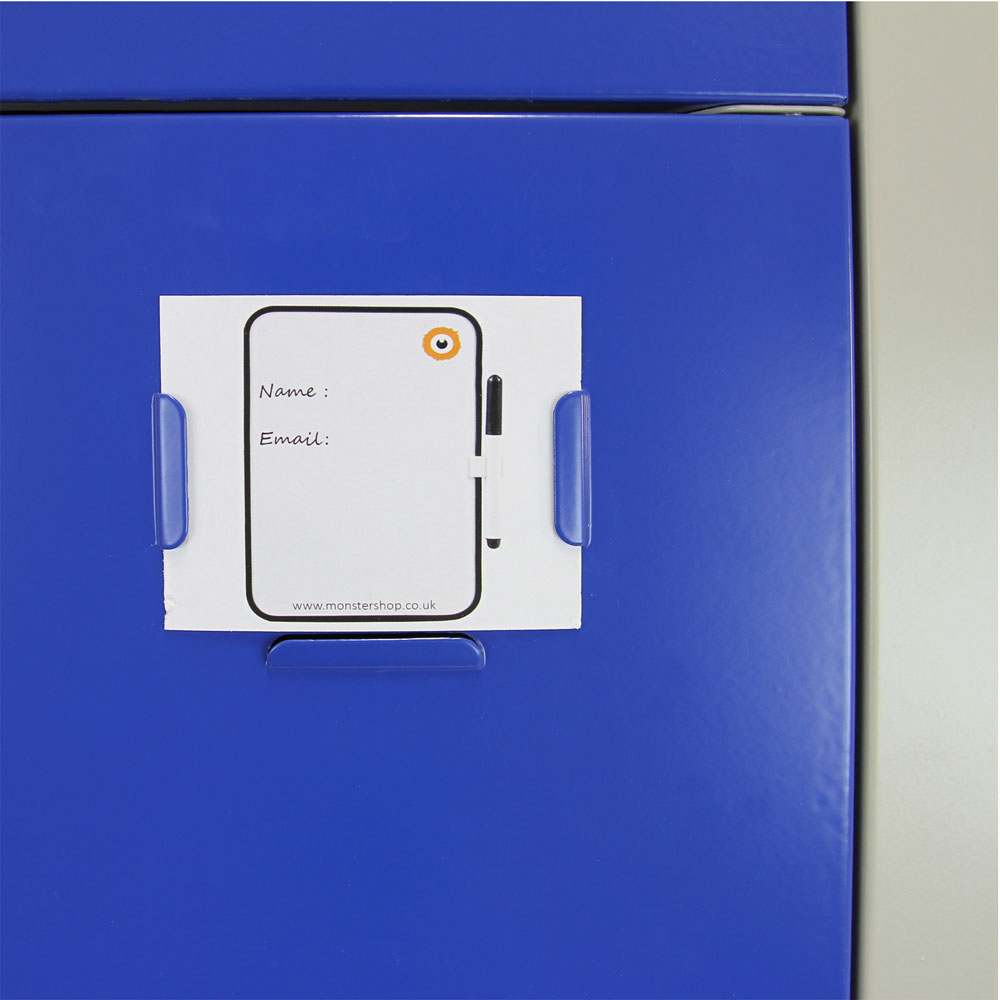 Monstershop 3 Door Blue Metal Storage Locker 3 Pack Image 5