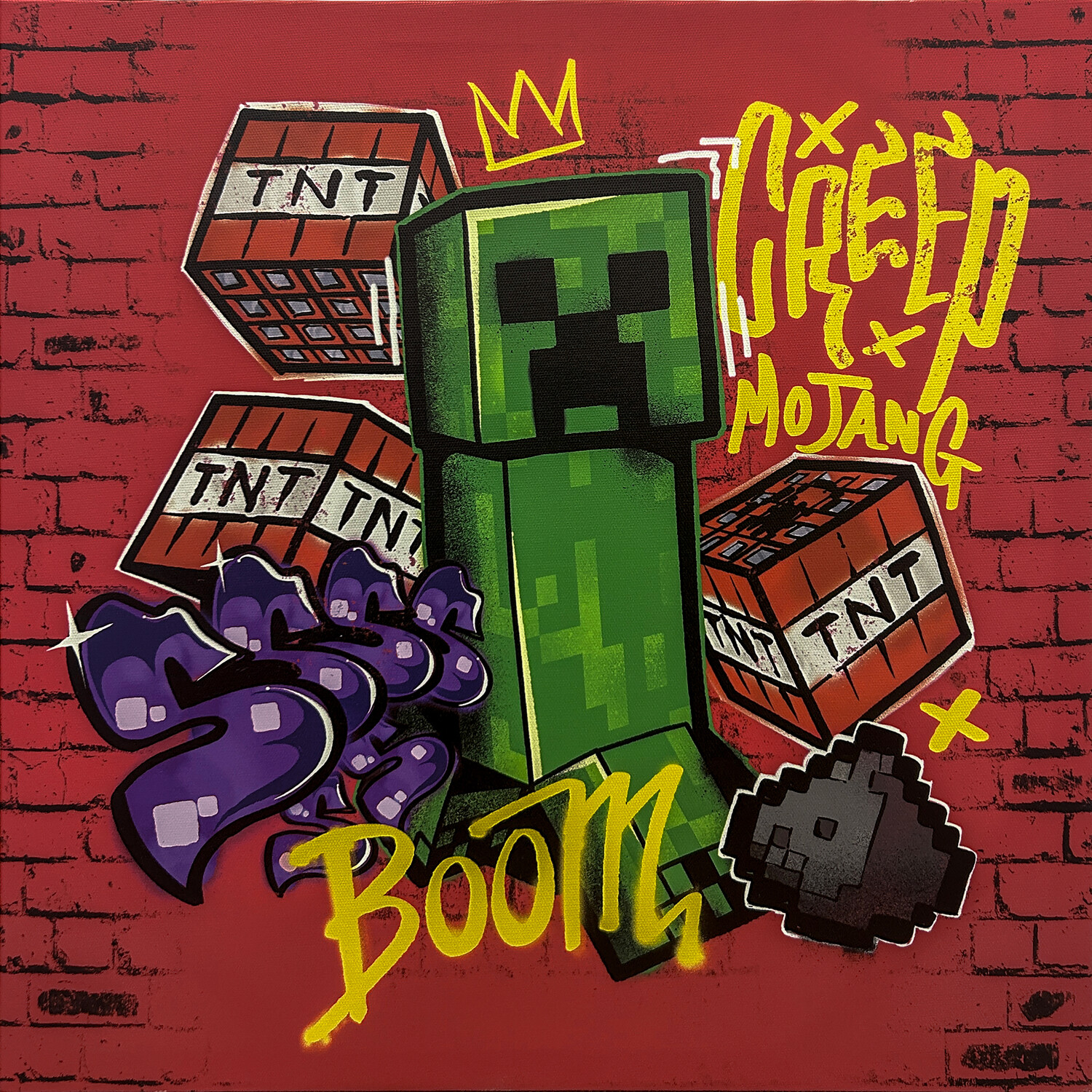 Minecraft Mascot Canvas - Multicolour Image 4