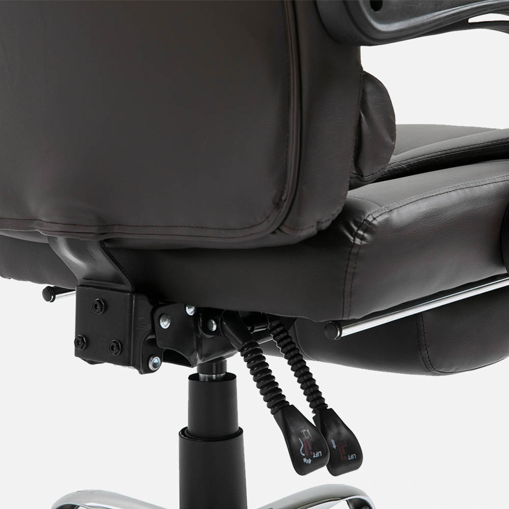 Portland Brown PU Leather Swivel Executive Office Chair Dark Brown Image 6