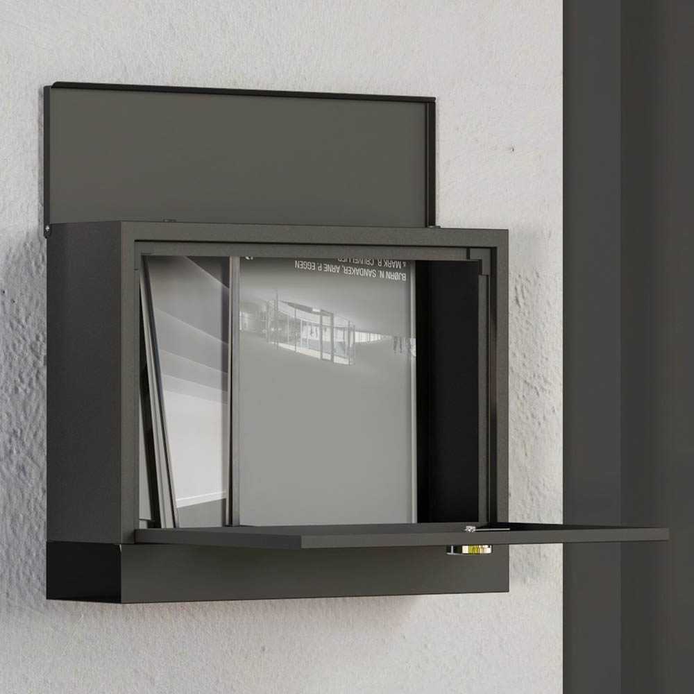 HOMCOM Wall Mounted Letterbox Mailbox with Windows and Keys Easy to Install Image 8