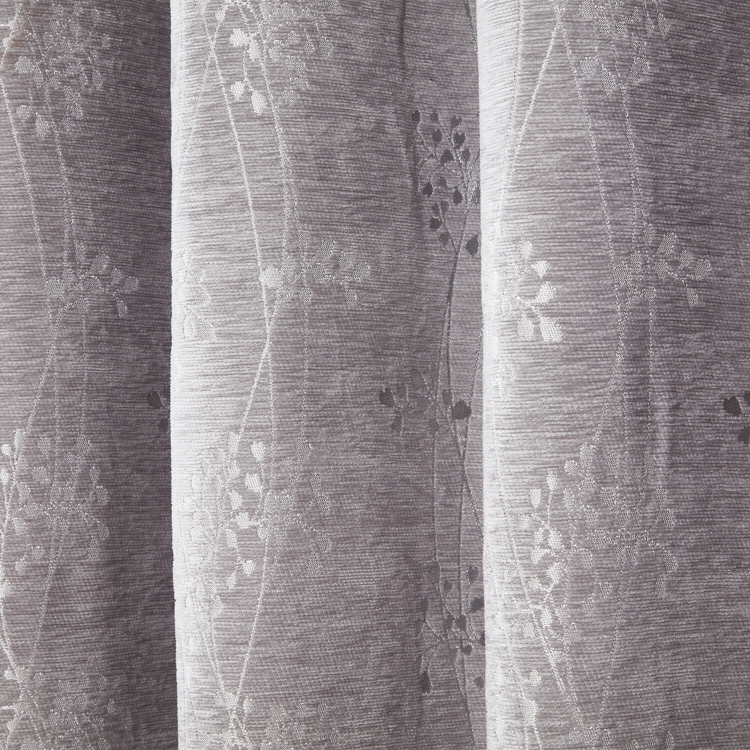 Grace Chenille Curtain Grey 168cm 137cm Image 4