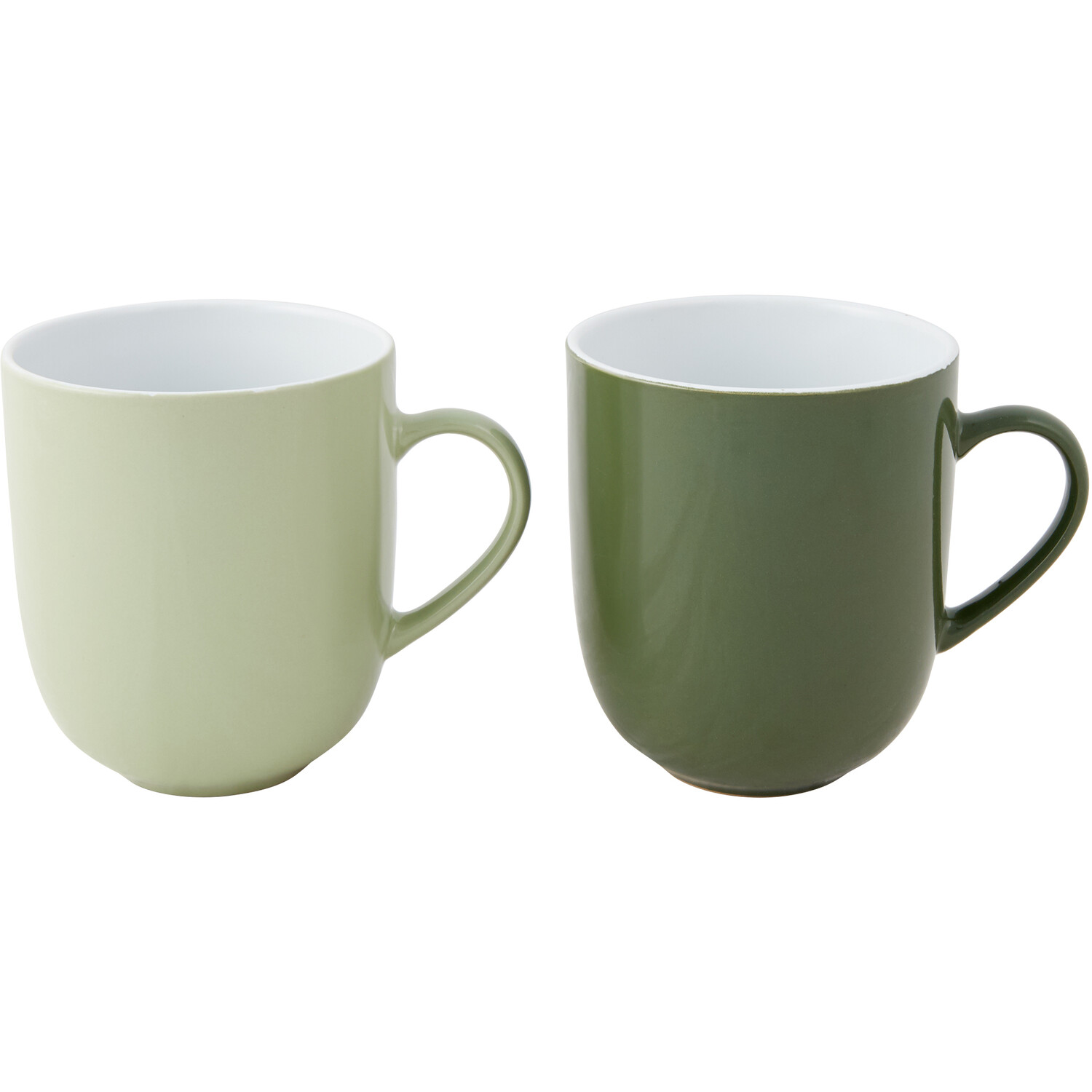 Pack of 4 Mixed Sage Mugs - Green Image 2