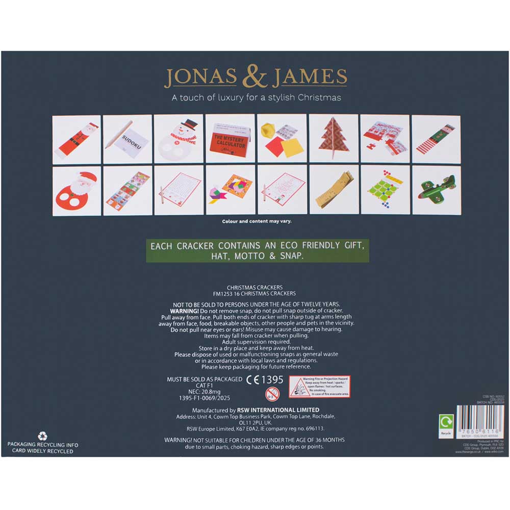 Pack of 16 Enchanted Christmas Tree Crackers - Burgundy and Cream Image 3