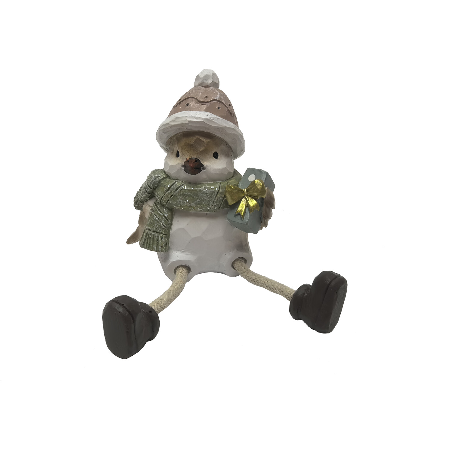 Wood Effect Shelf Sitting Robin Multicolour Image 2