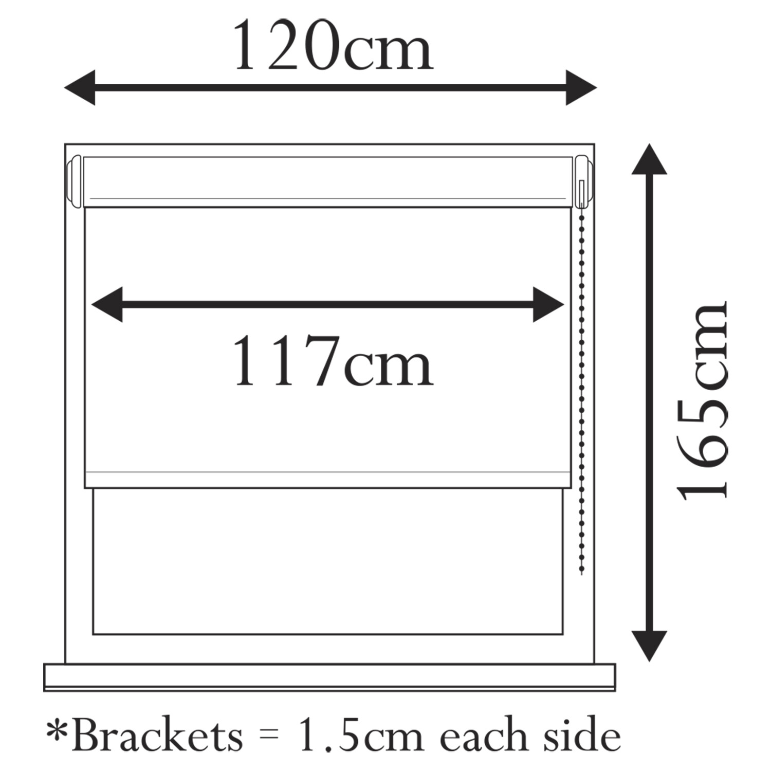 Textured Blackout Roller Blind Beige 120cm Image 4