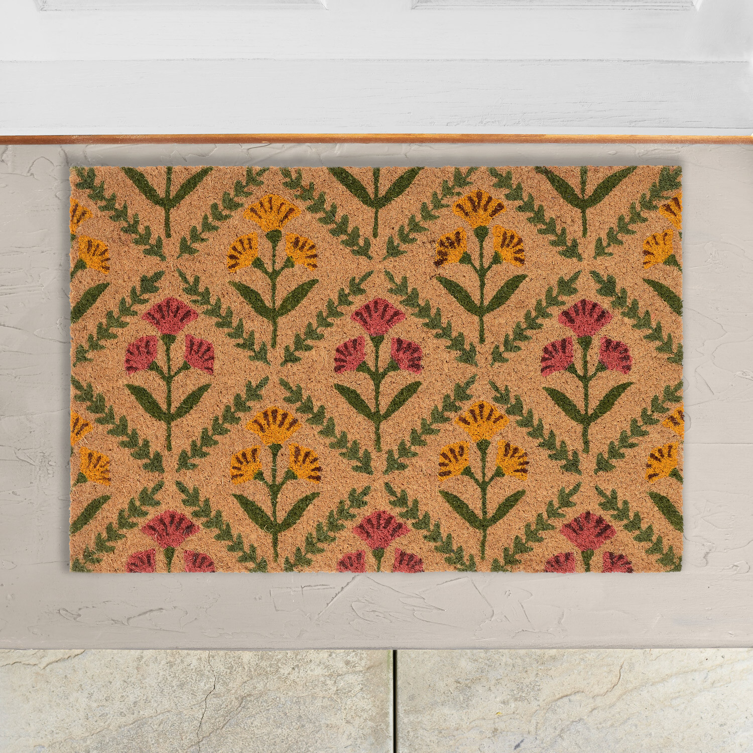 Floral Printed Coir Mat Image 4