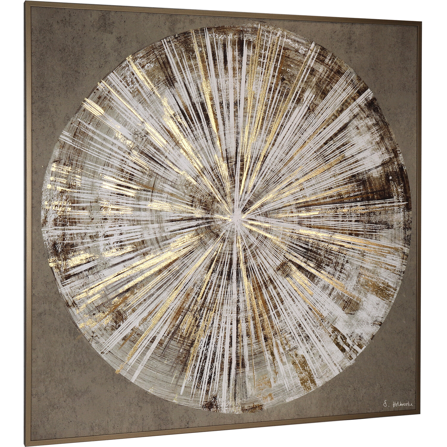 Arise Elemental Foiled Framed Canvas - Brown Image 2