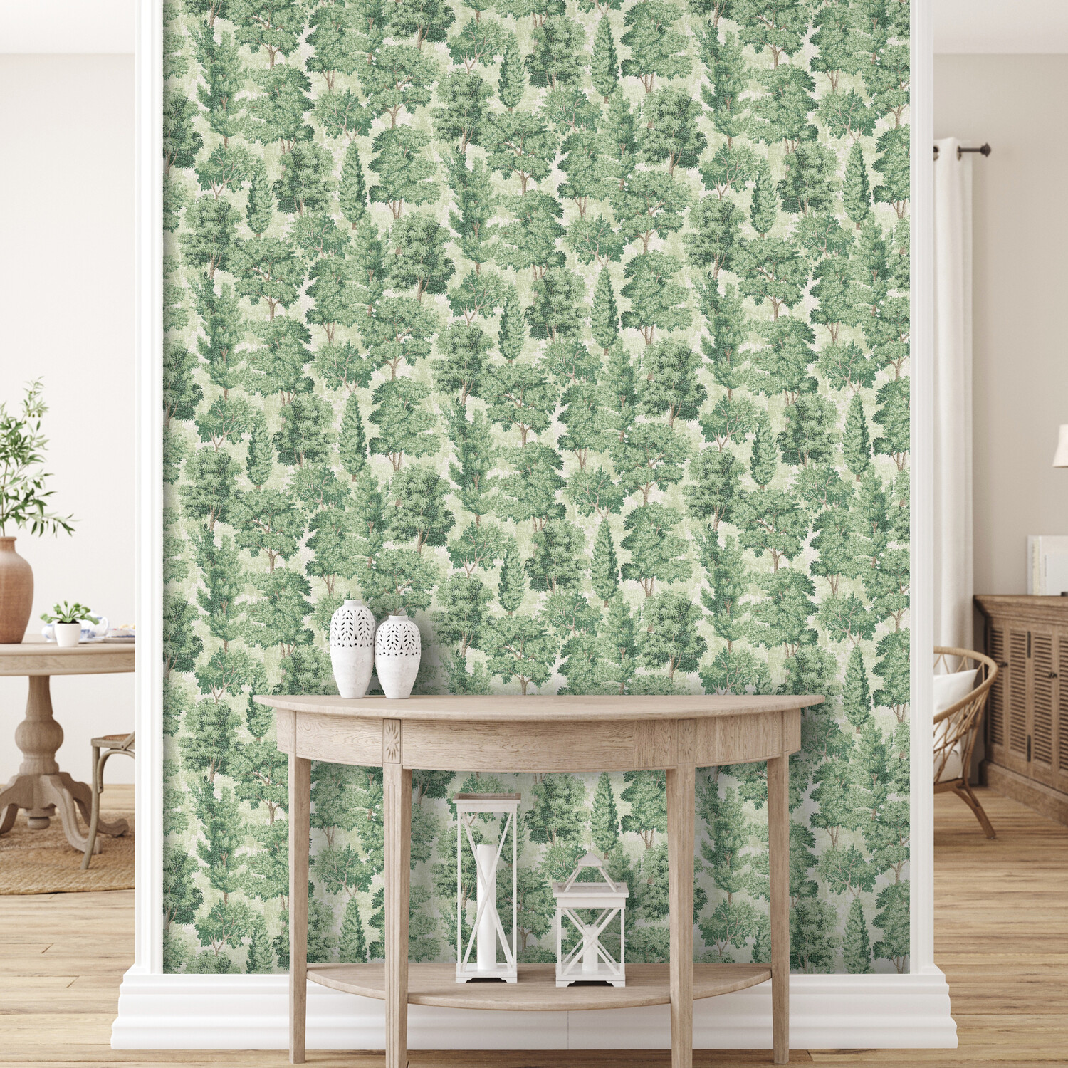 Organic Forest Green Wallpaper Green Image 4