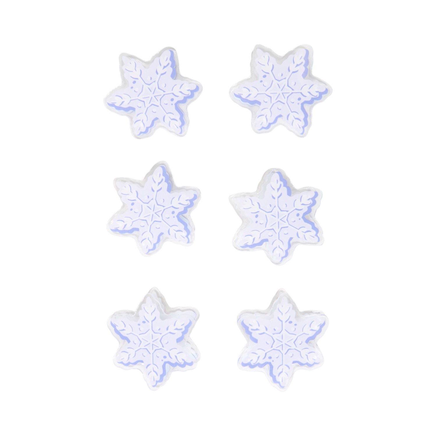 Pack of 6 Snowflake Bag Clips Clear Image 2