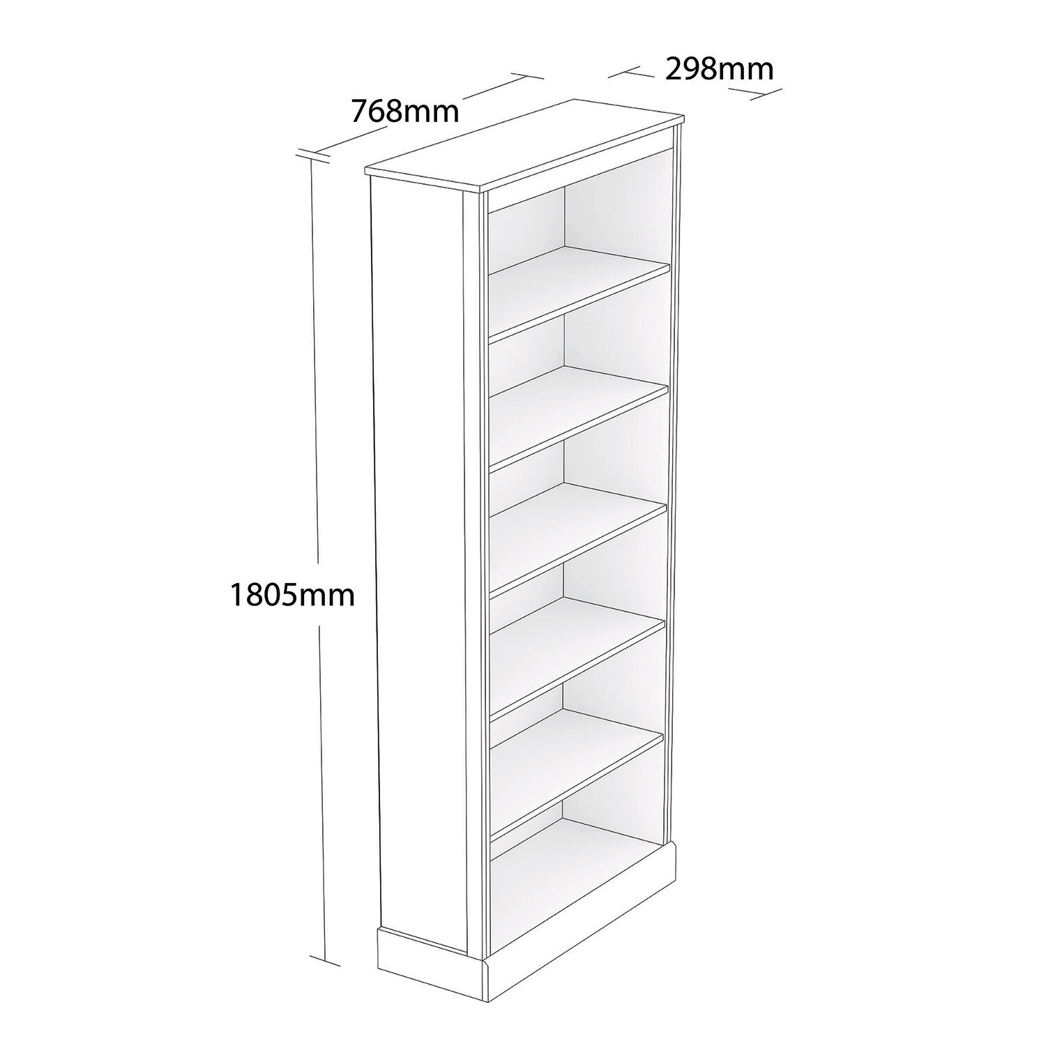 Camford Mexican 6 Shelf Pine Bookcase Image 3