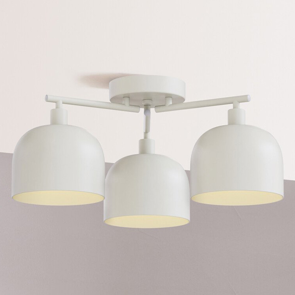 Ace 3 Light Ceiling Fitting Cream Image 2