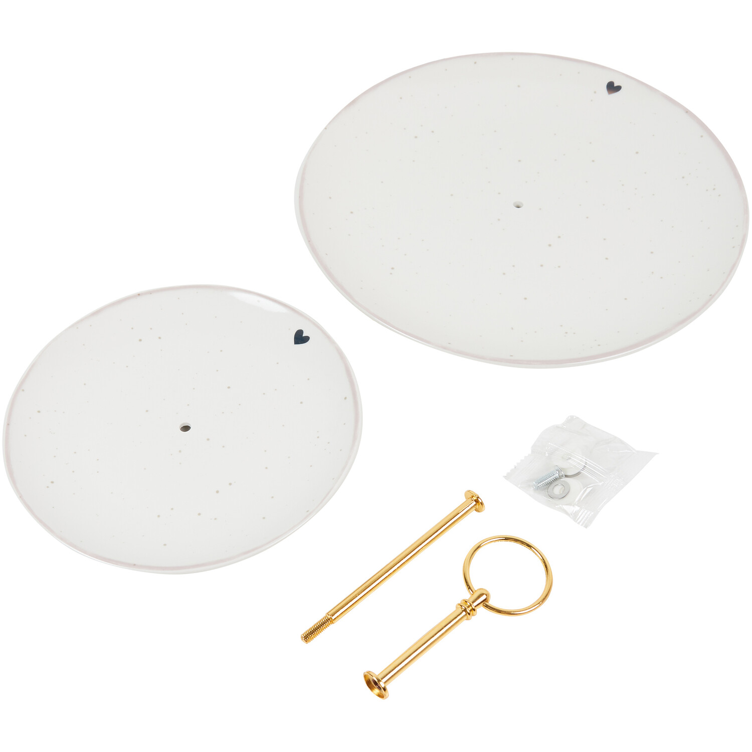 Gold Heart 2 Tier Cake Stand Image 5