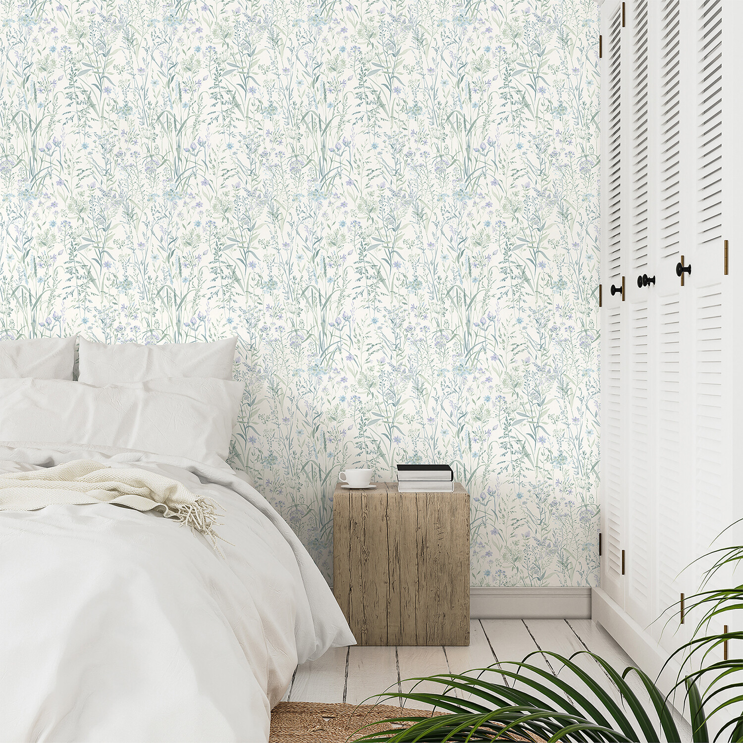 Free Flower Wallpaper - Mint and Lilac Image 2