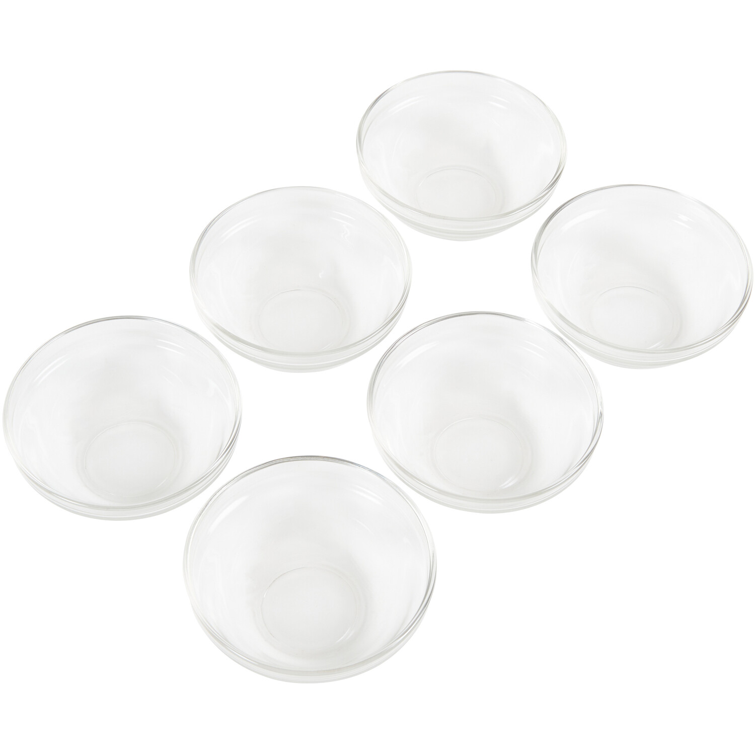 Set of 6 Glass Stacking Bowls - Clear Image 3