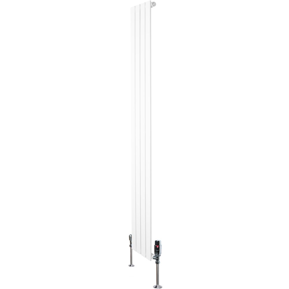 MonsterShop Flat White Single Column Radiator and Valves 1800 x 280mm Image 3