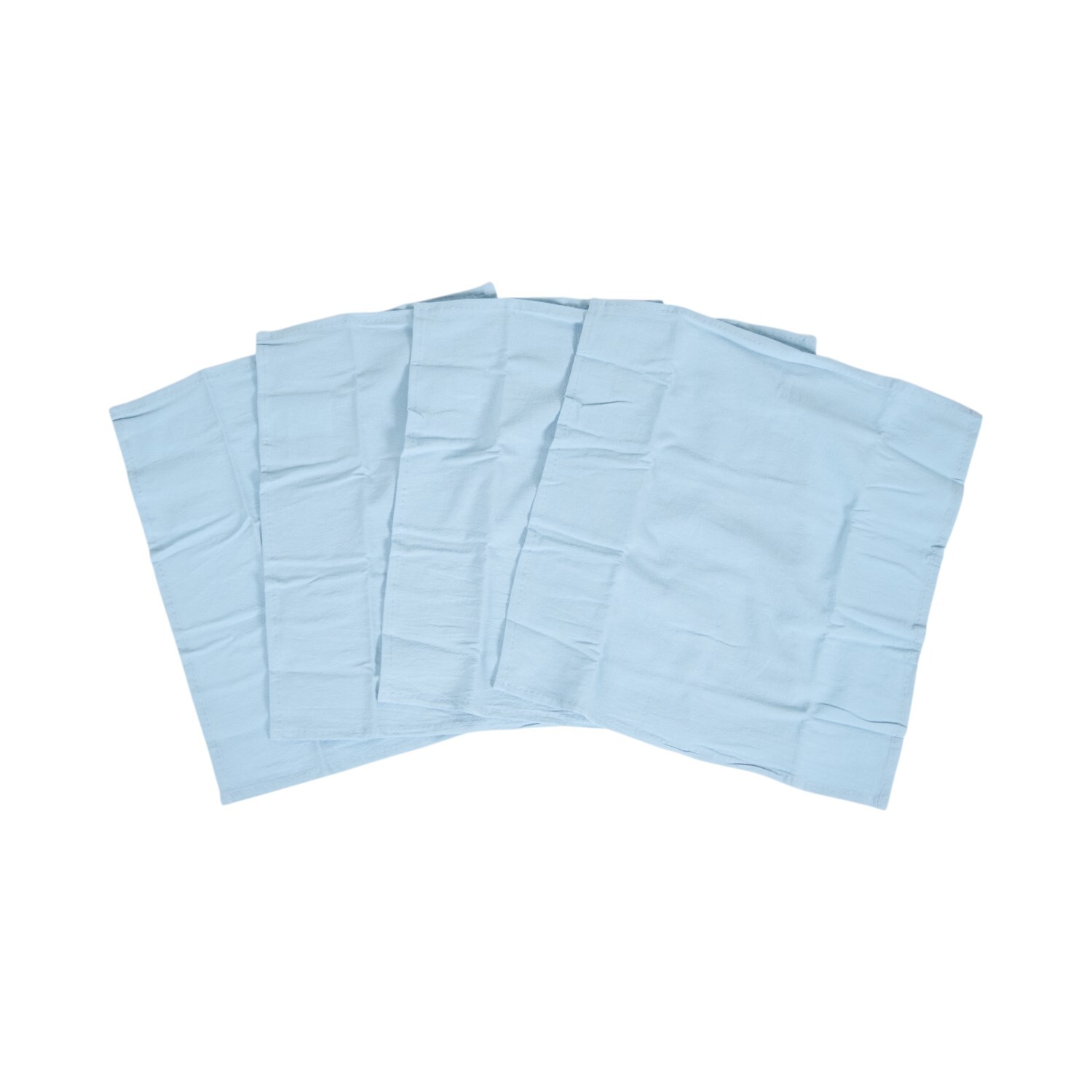Pack of 4 Washed Cotton Napkins Blue Image 3