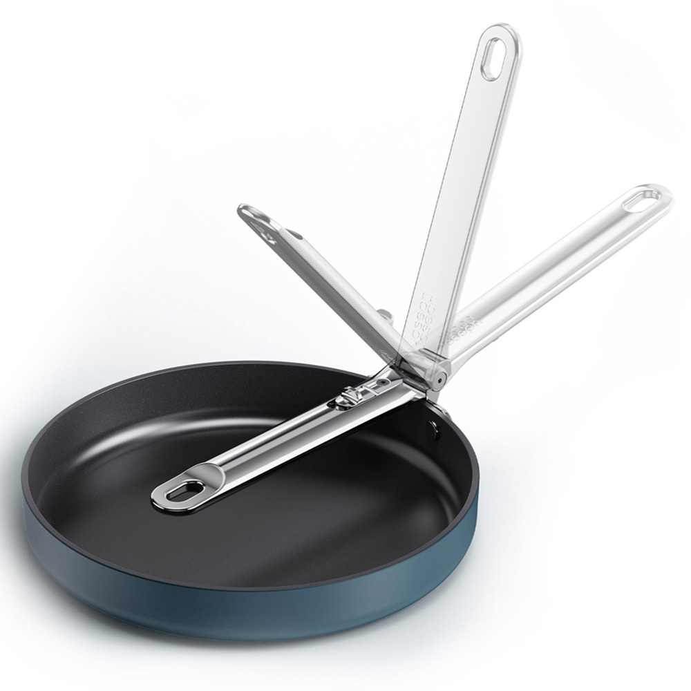 Joseph Joseph Space Blue Ceramic Folding Handle Non-Stick Frying Pan 24cm Image 4