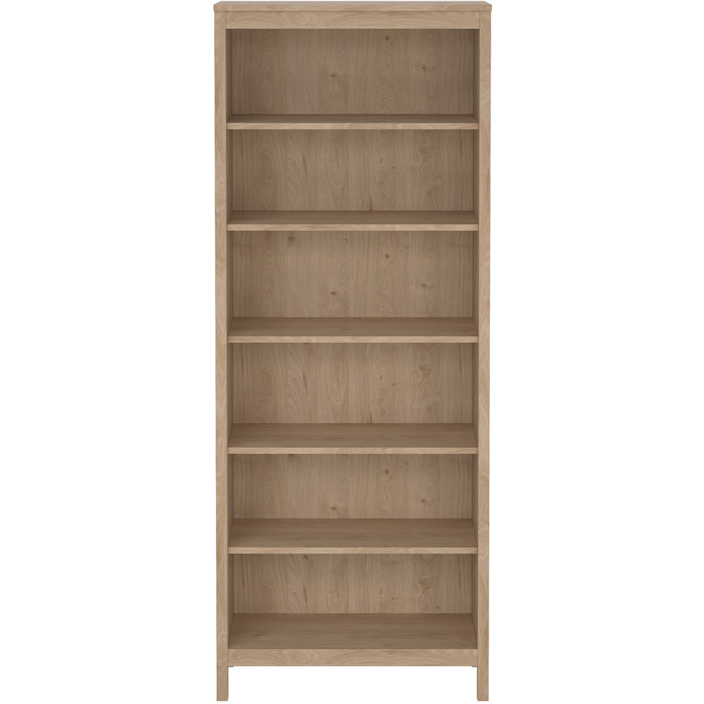 Furniture To Go Madrid Jackson Hickory Oak 6 Shelf Bookcase Image 2